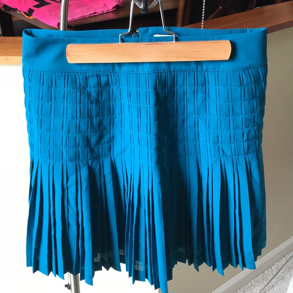 Teal Jcrew new with tags pleated dress skirt